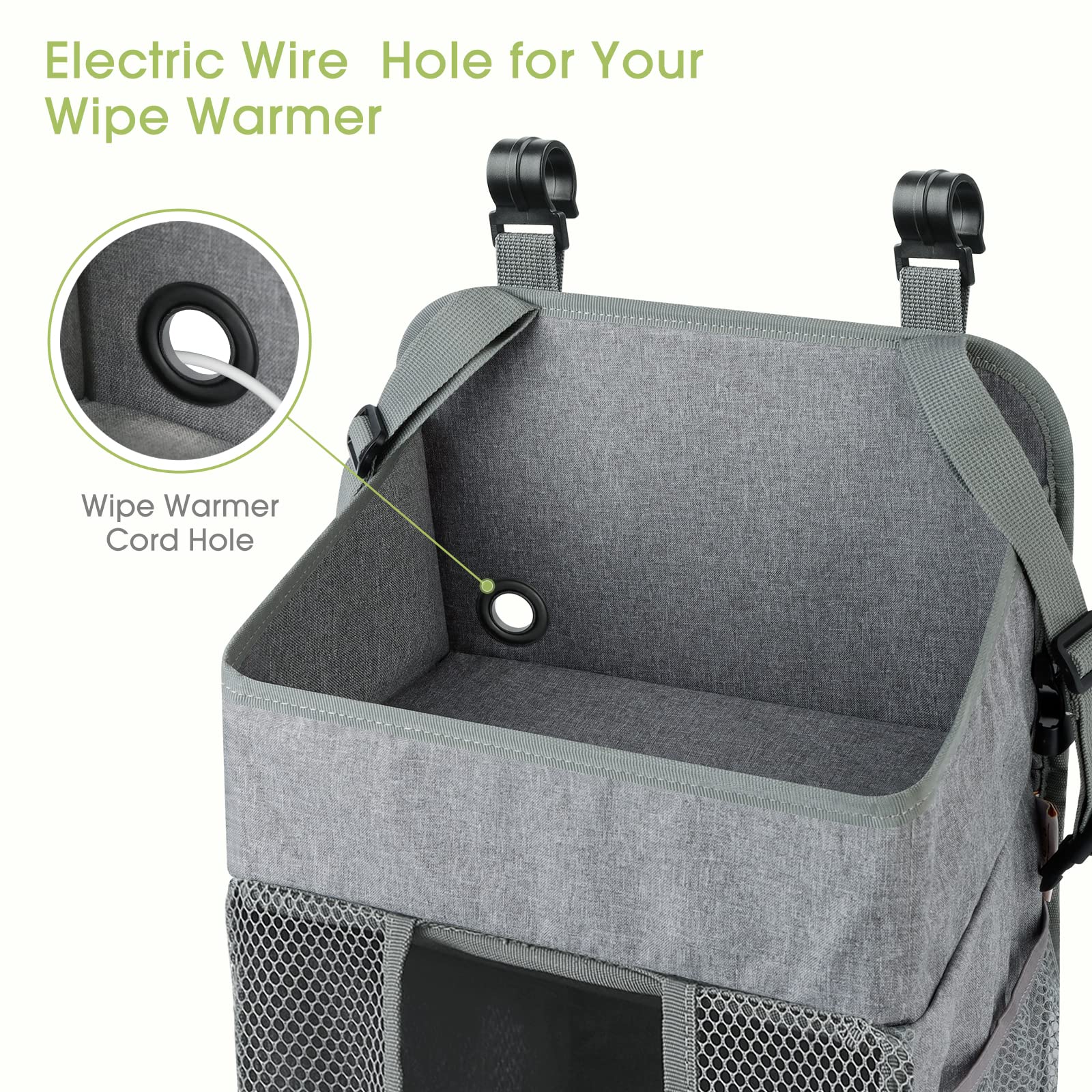 Maliton crib clip hooks hanging system demonstrates versatile mounting on playards.