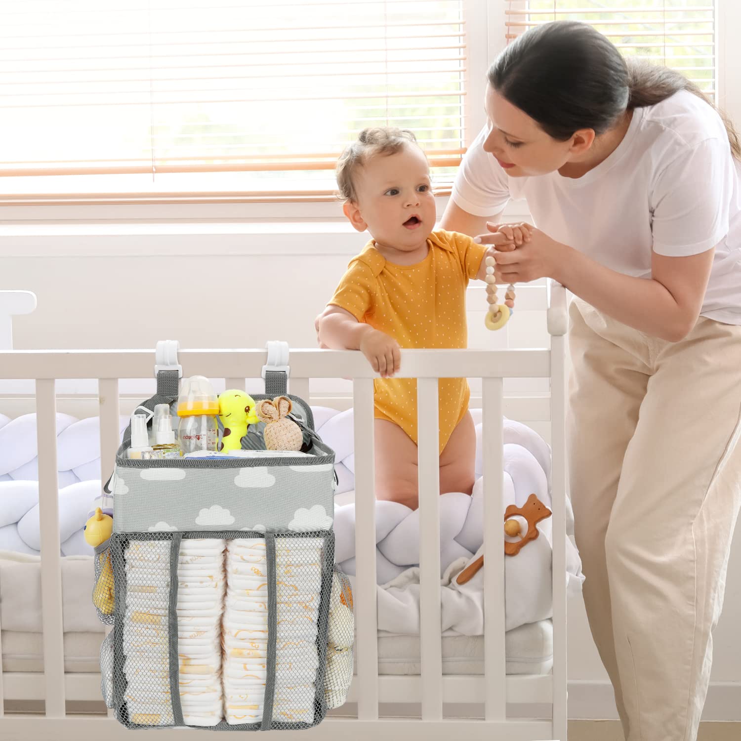 Maliton Diaper Caddy made with durable 600D material and easy to clean