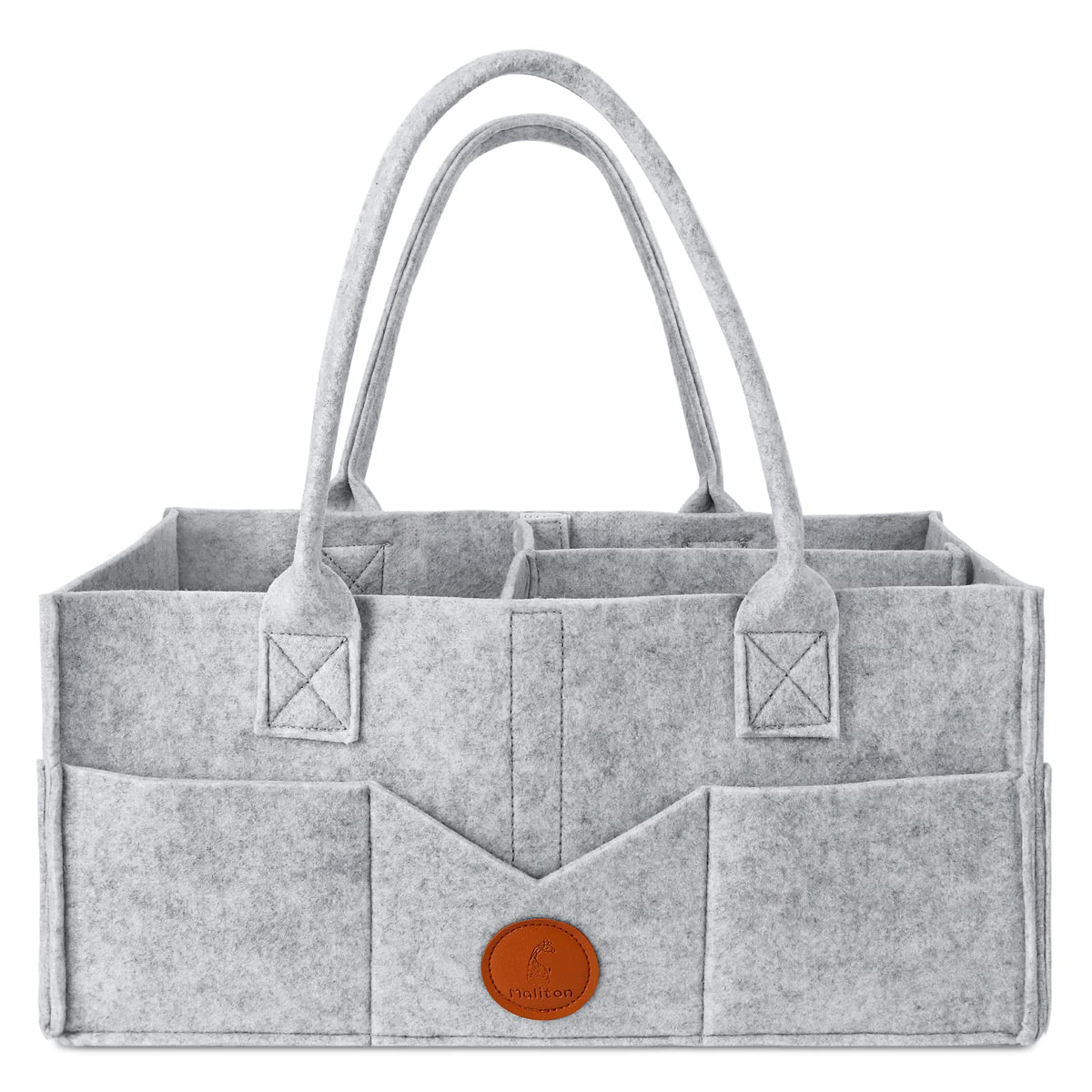 Maliton Diaper Caddy in full setup keeps essentials organized at the changing station.