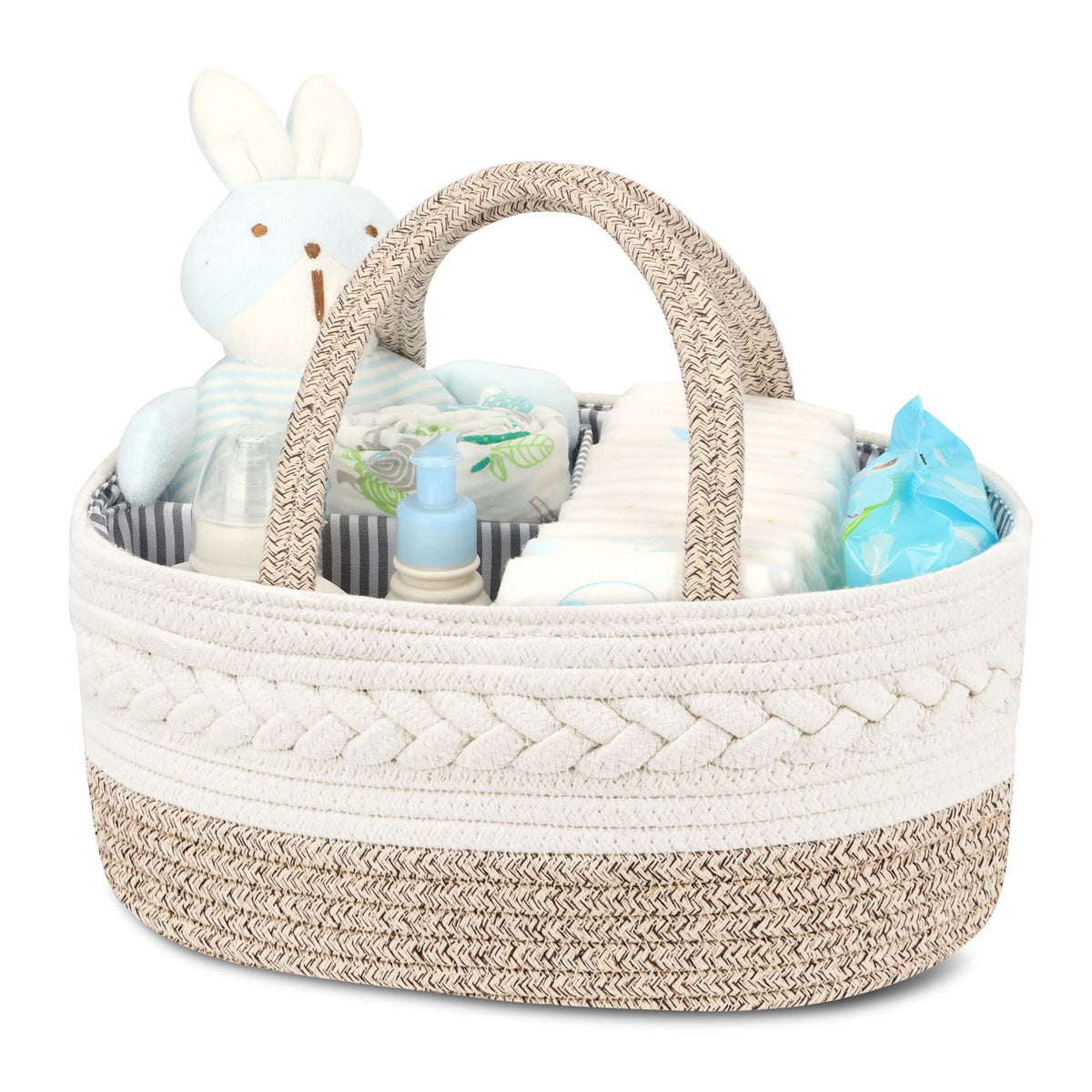 Maliton diaper caddy large size for easy diaper access and organization