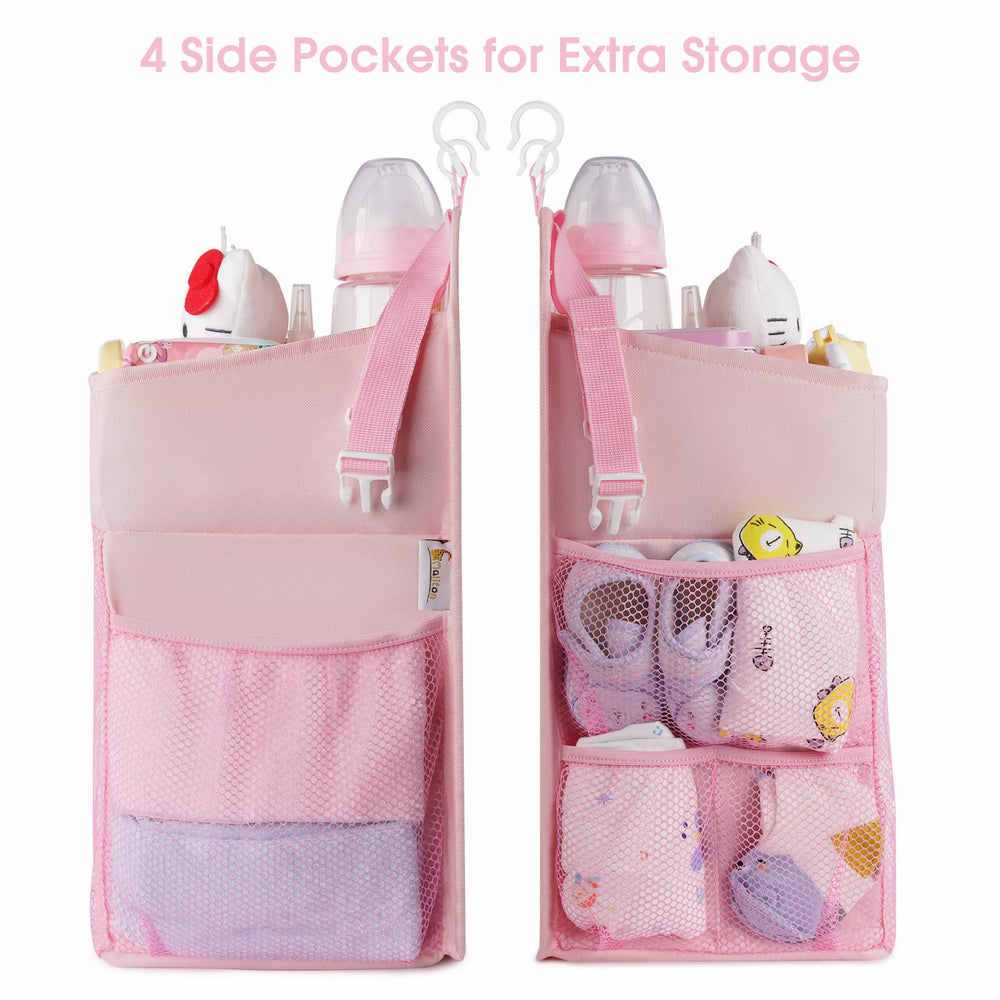 Maliton Diaper Caddy mesh pockets organize small items for quick access