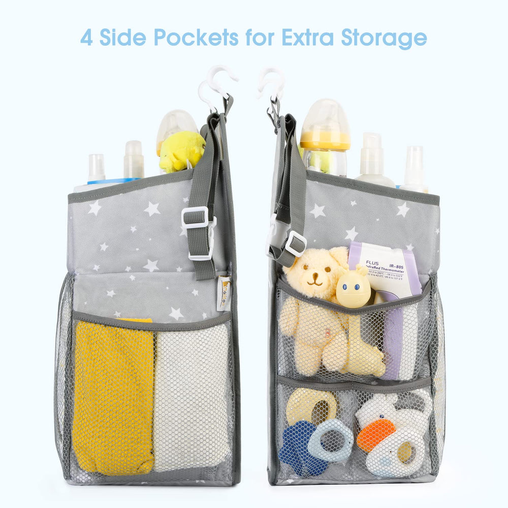 Maliton diaper organizer mesh pockets storing lotions and small items