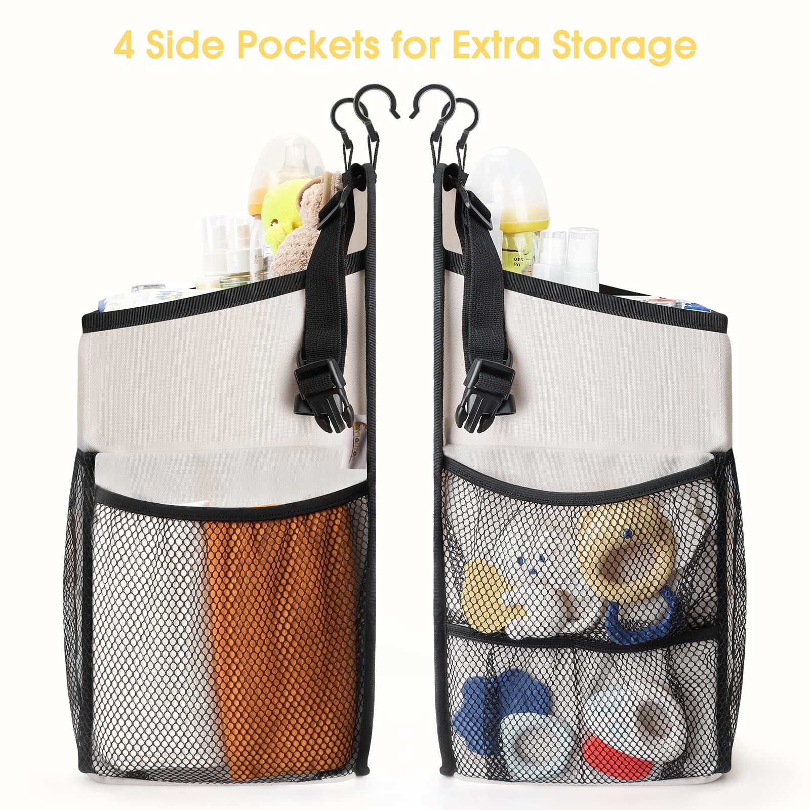 Maliton organizer with adjustable buckle straps for sturdy hanging