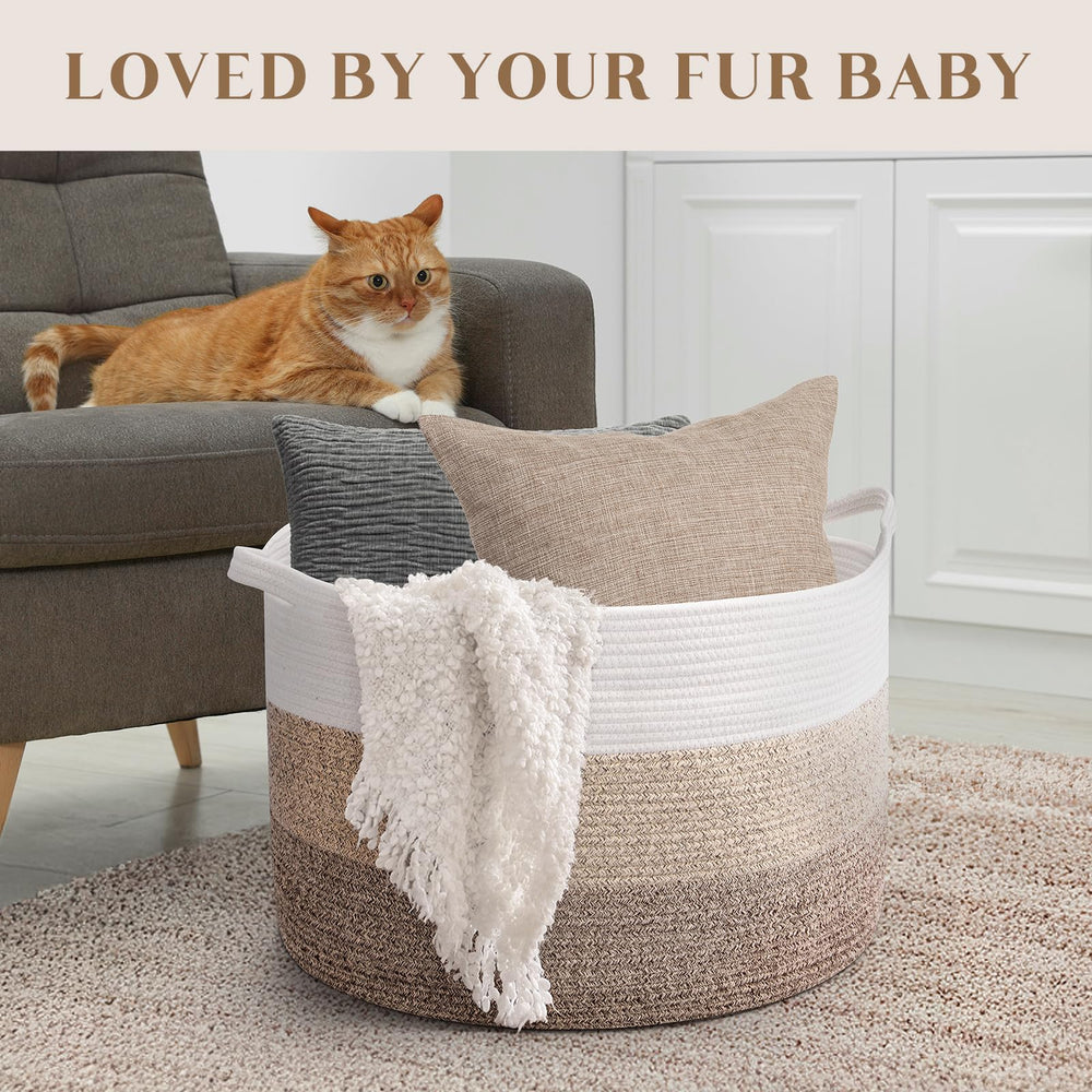 Maliton foldable cotton basket saves space when not in use.