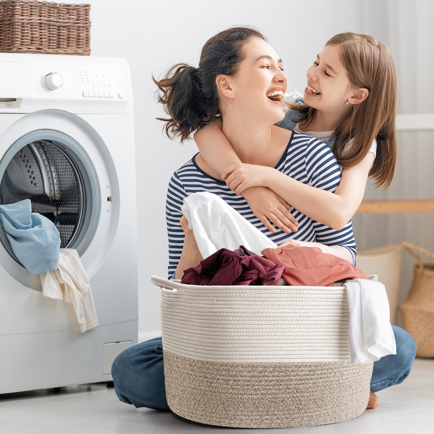 Maliton gift storage basket shows stylish, practical storage for seasonal use.