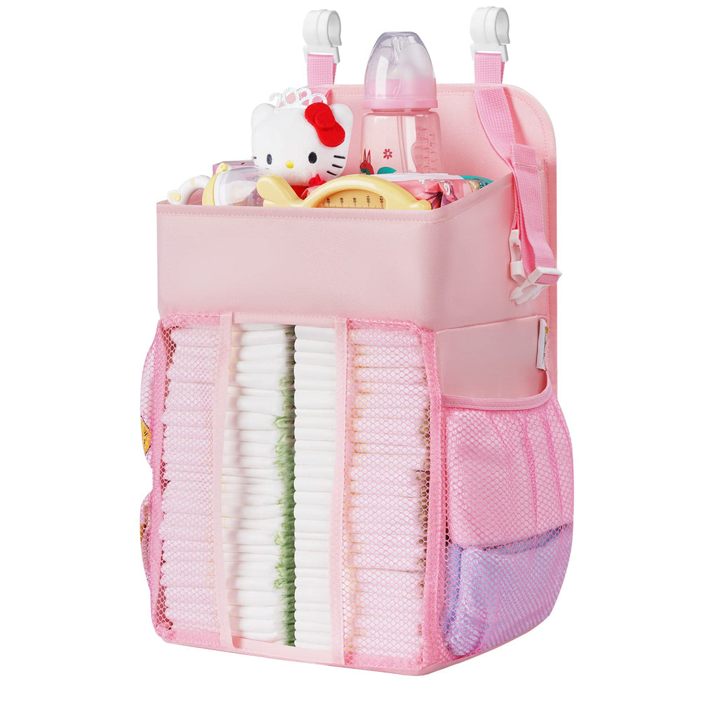 Maliton Hanging Diaper Caddy main view demonstrates easy reach during changes