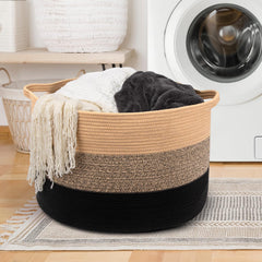 Maliton large woven basket open top ideal for quick toy or towel access.