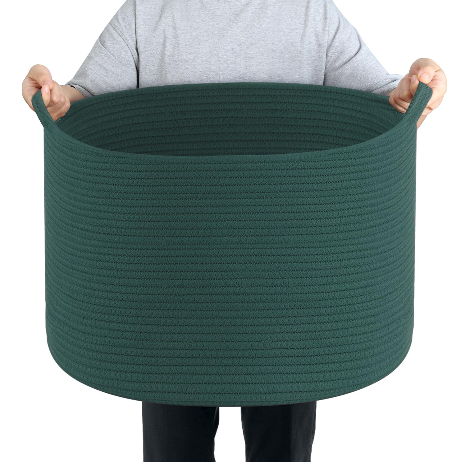 Maliton neutral green decor storage solution blends with any room.