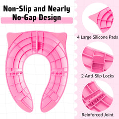 Maliton non-slip silicone pads provide extra grip for stable potty sessions
