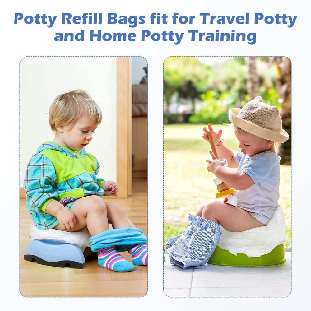 Maliton potty bags absorbent pad closeup highlights fast absorption for quick cleanup