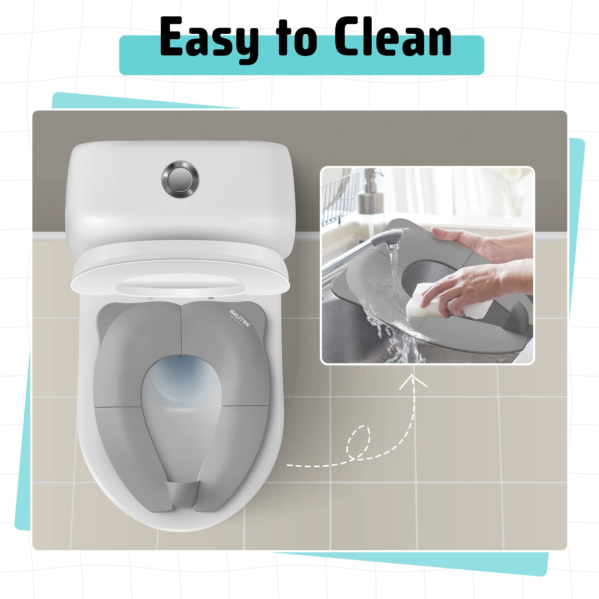 Maliton Travel Potty Seat easy to wipe clean after use