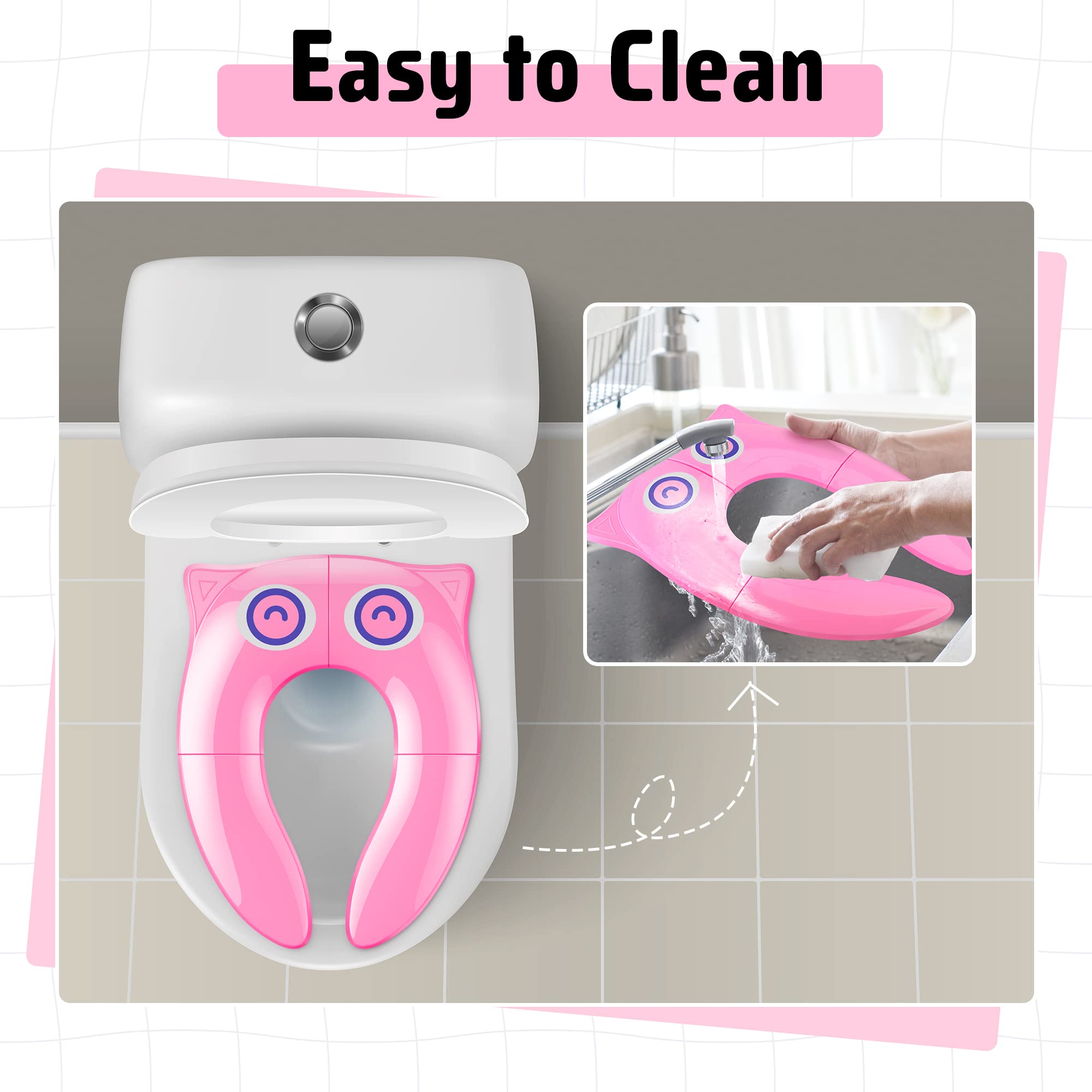 Maliton pink owl design keeps kids engaged during potty training