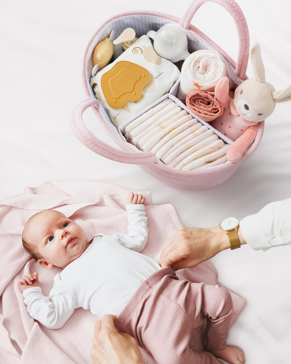 Maliton premium cotton rope basket designed for nursery use and skin-friendly durability
