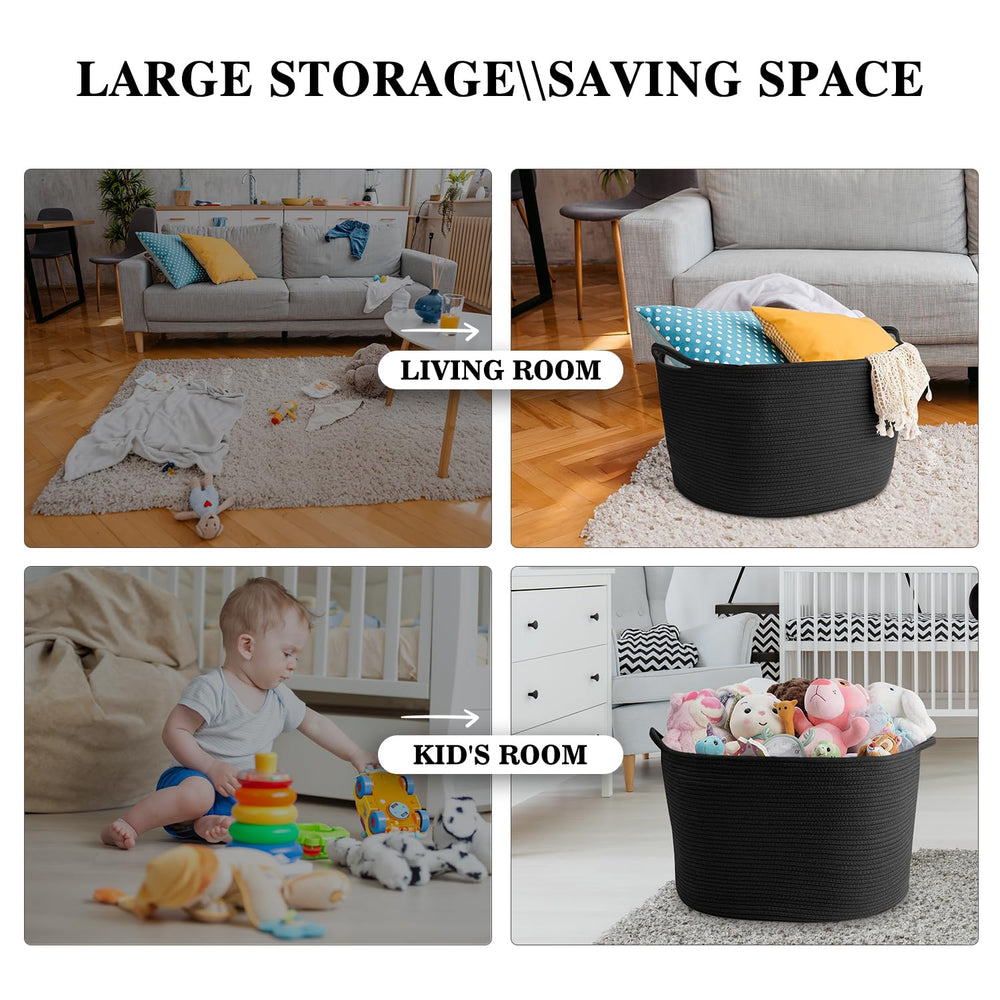 Maliton round neutral basket decor blends with any interior style