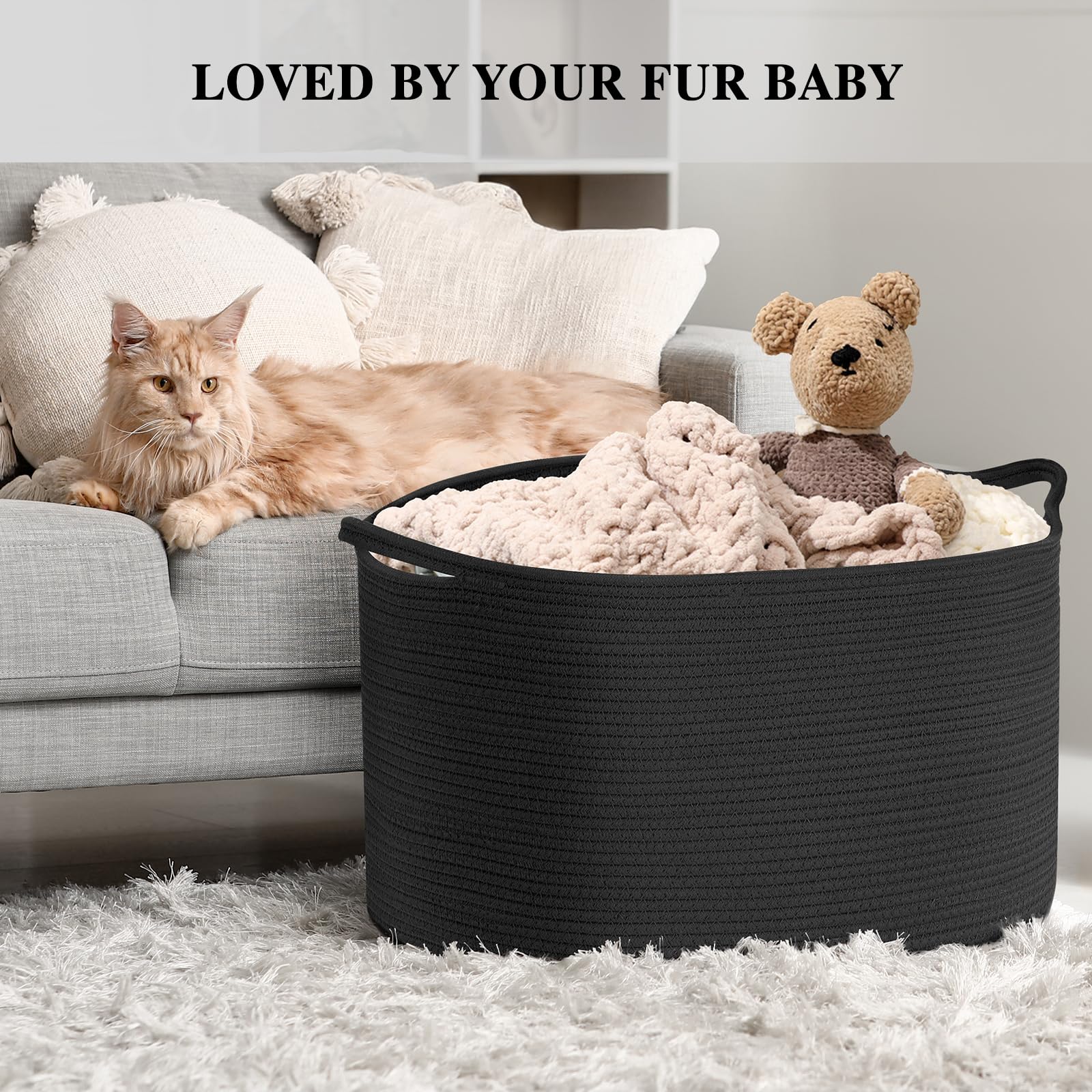 Maliton toy storage basket helps tidy kids' playroom