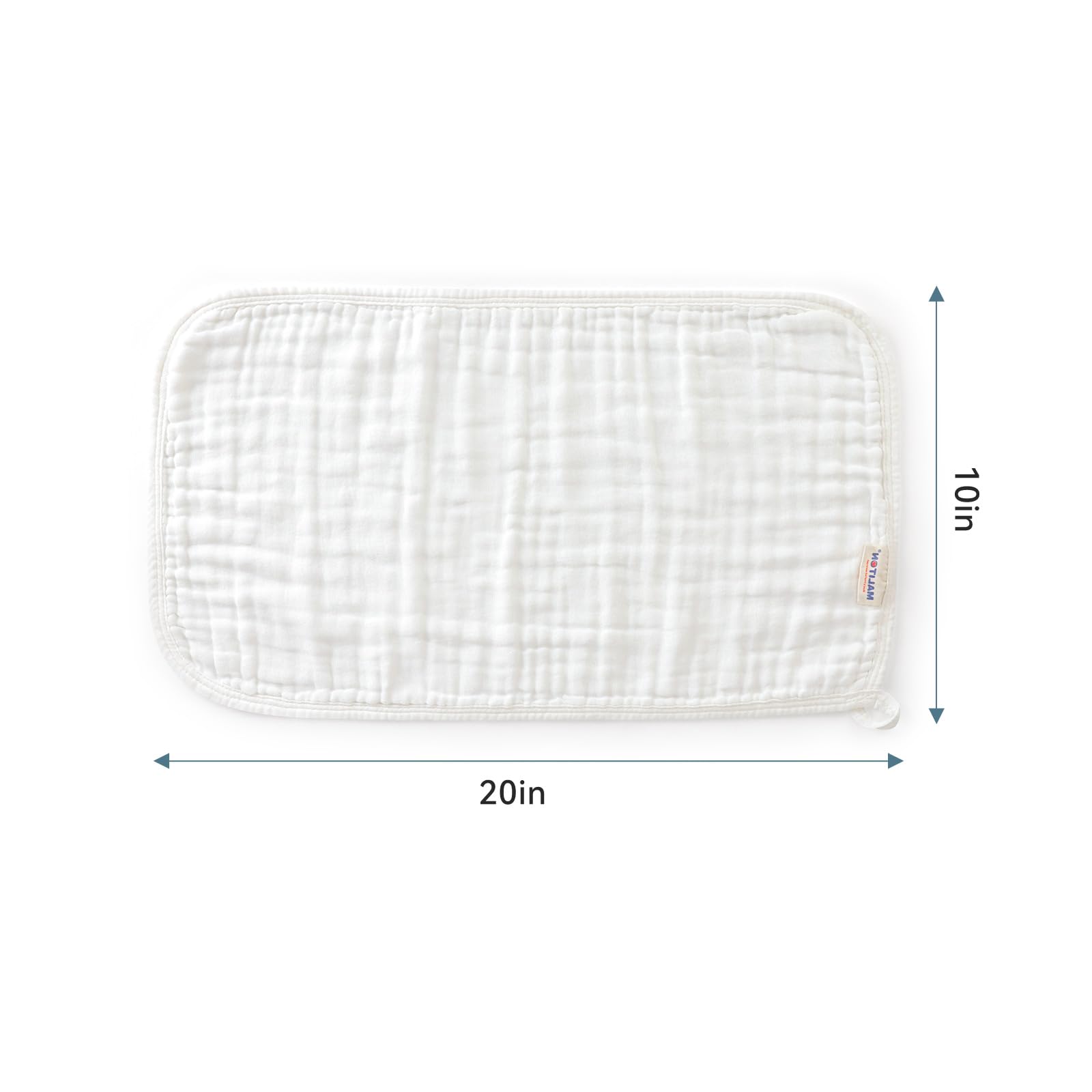Maliton white burp cloths arrangement suitable for nursery and unisex styling
