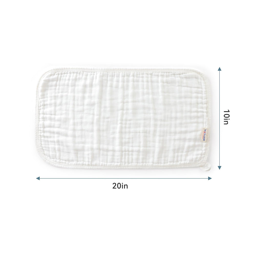 Maliton white burp cloths arrangement suitable for nursery and unisex styling