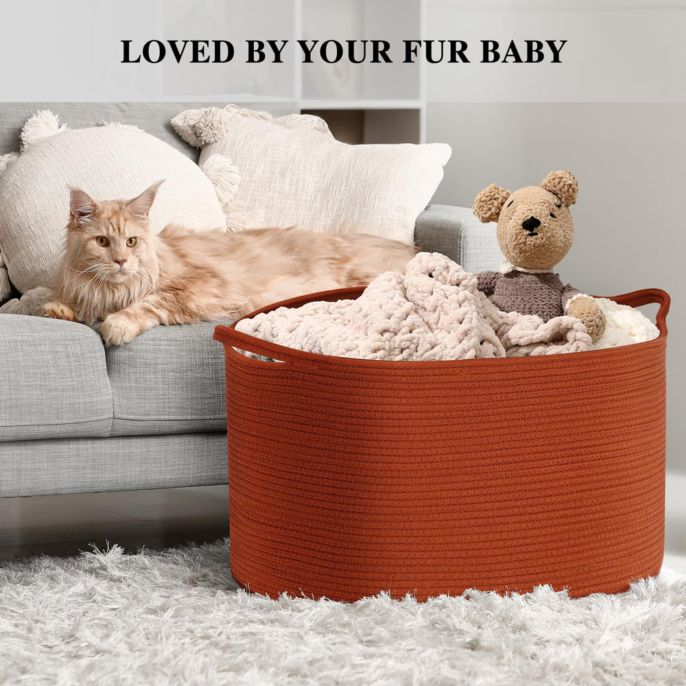 Maliton basket filled with kids' toys in playroom for neat play.