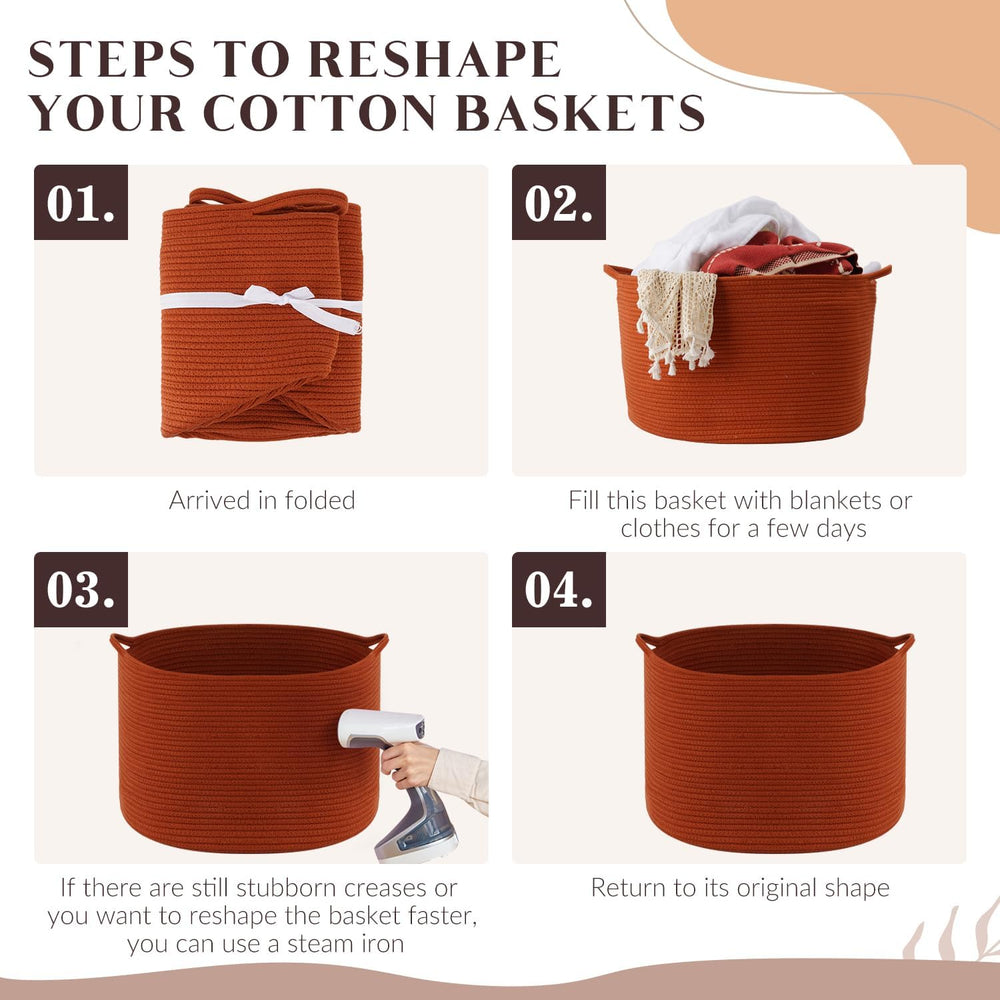 Maliton basket's reinforced handles support frequent moving.