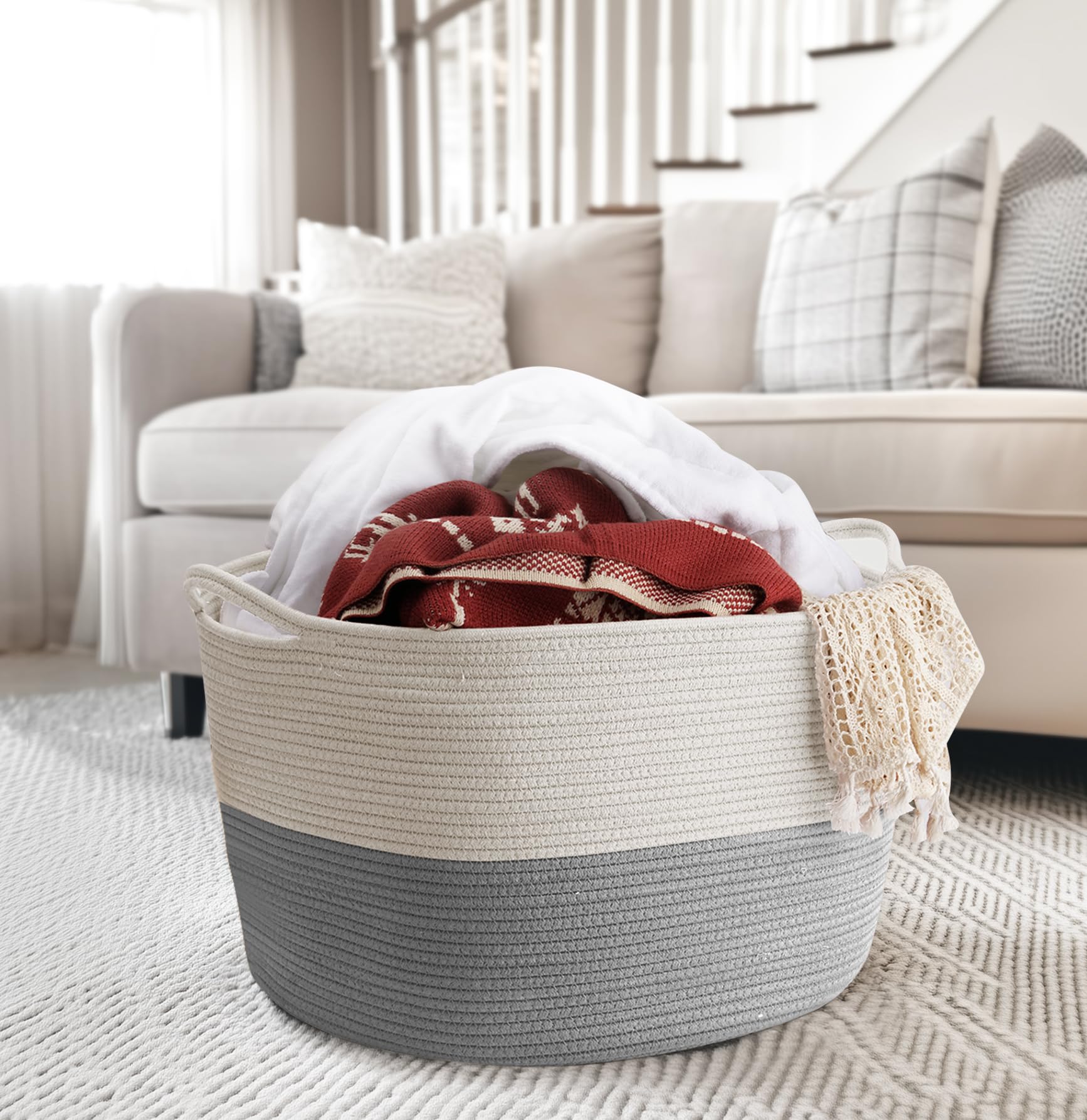 Maliton XXXLarge Basket storing blankets and pillows
