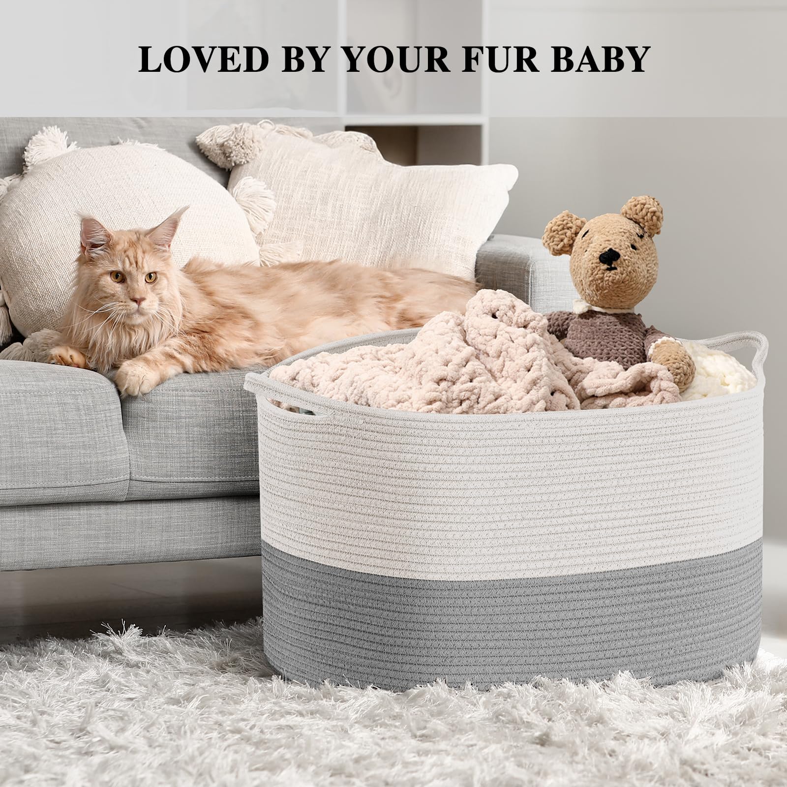 Maliton XXXLarge Basket used as pet toy bin or cat bed