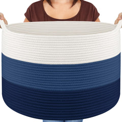 Maliton XXXL cotton rope basket closeup weave highlighting durable storage.