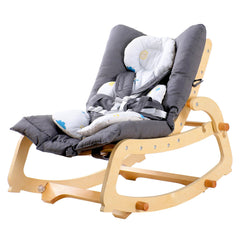MallBest 3-in-1 baby double cushions bouncer grey versatile infant rocker for growing child.