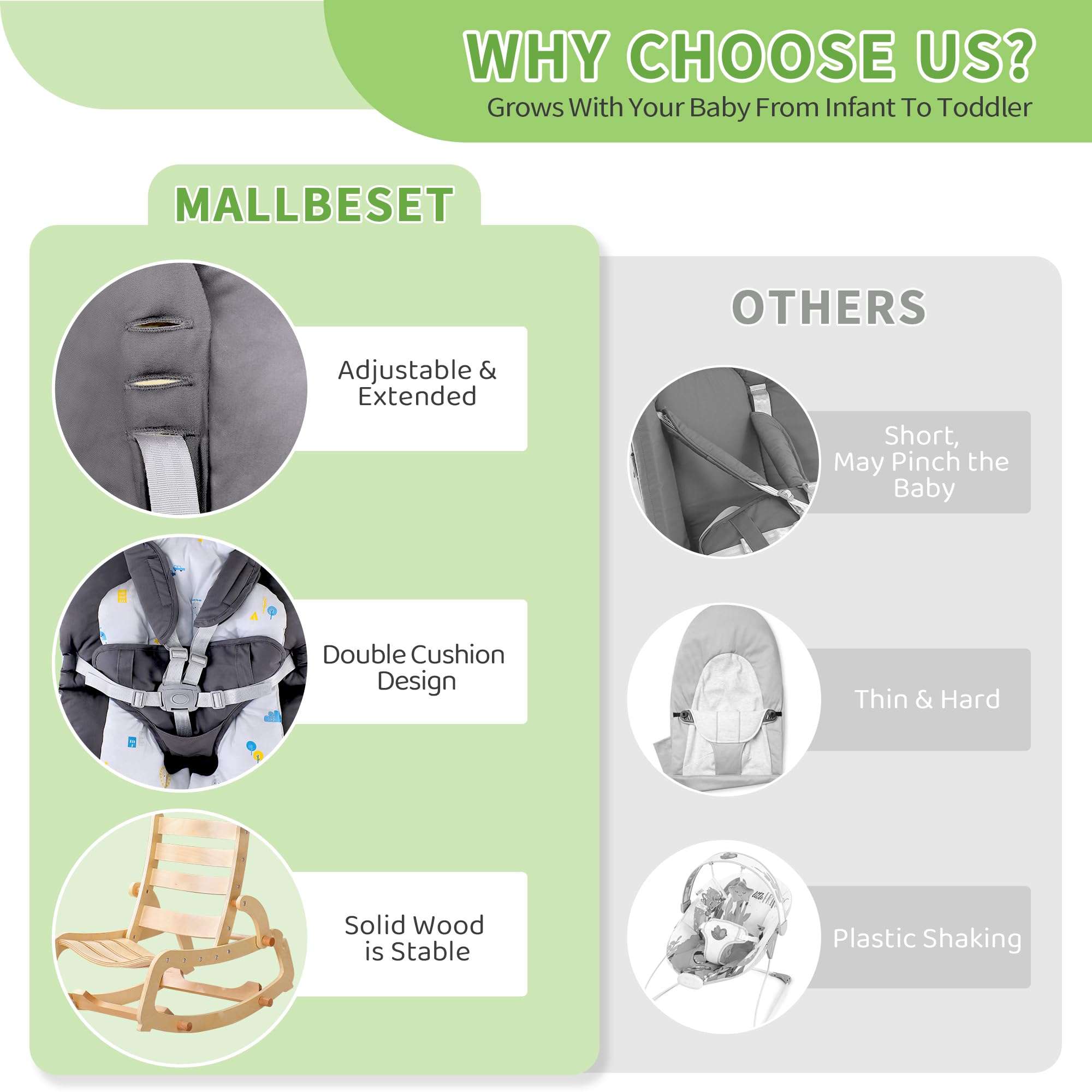 MallBest removable cushion easy cleaning and reconfiguration for growing child.