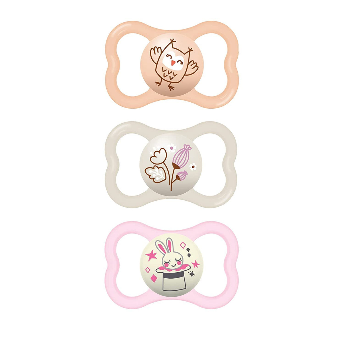 MAM Air Night & Day pacifier skinsoft nipple close-up for sensitive skin comfort.