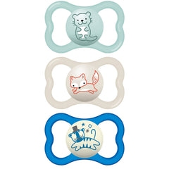 MAM Air pacifier open air holes highlight max airflow for delicate skin
