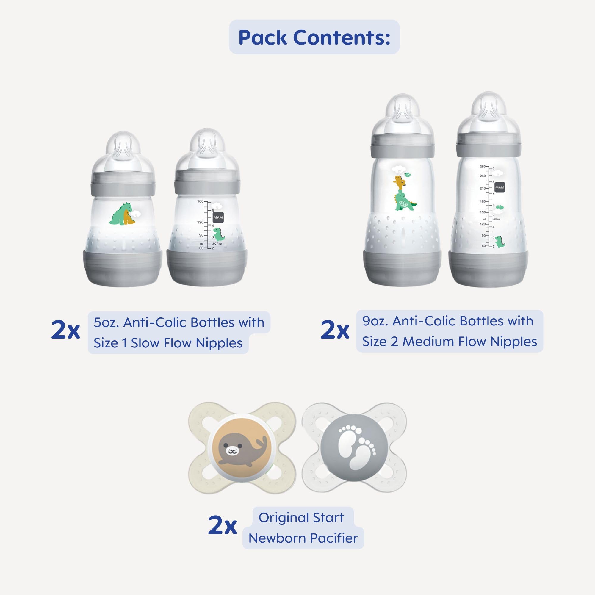 MAM ultra-soft silicone nipple offers breast-like feeding feel