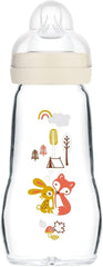MAM Feel Good Glass Bottle 260ml ready for everyday feeding.