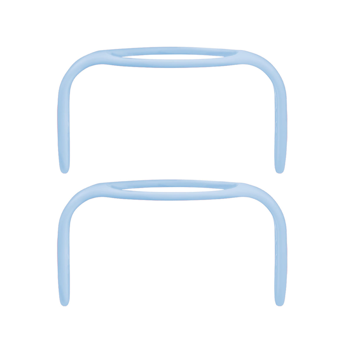 MAM Hold My Bottle Handles blue 2-pack front view boosts toddler grip during feeding