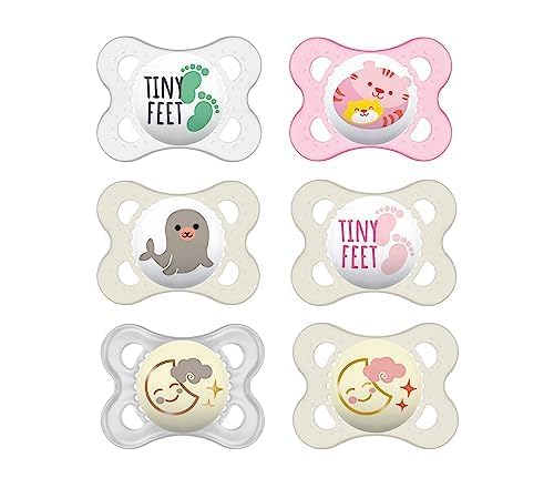 MAM Night Pacifier glow-in-the-dark helps locate easily at night for soothing.
