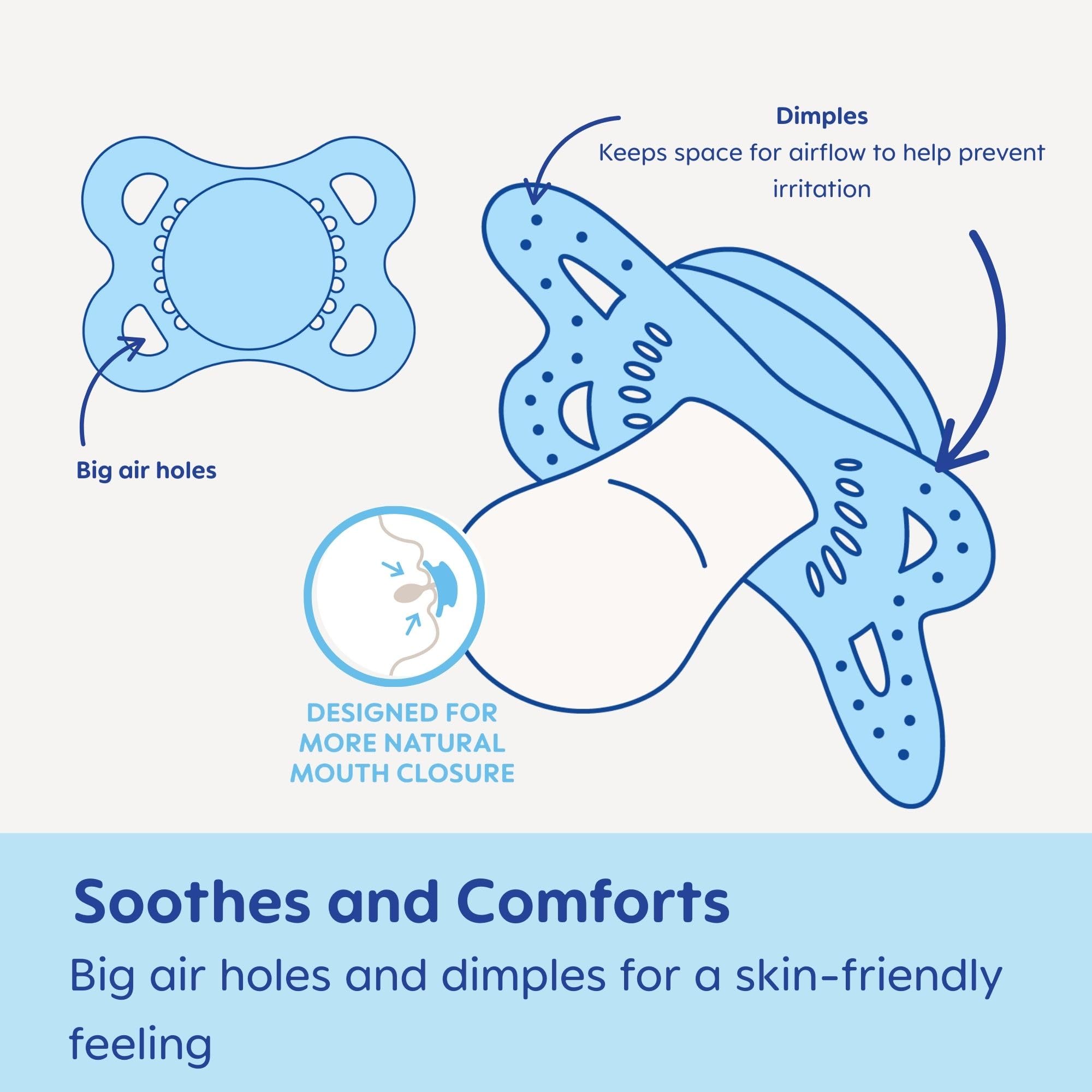 MAM Original Night self-sterilizing case keeps pacifiers clean.