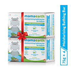 MAMAEARTH moisturizing baby soap-bar with goat milk oatmeal provides soft skin during bath