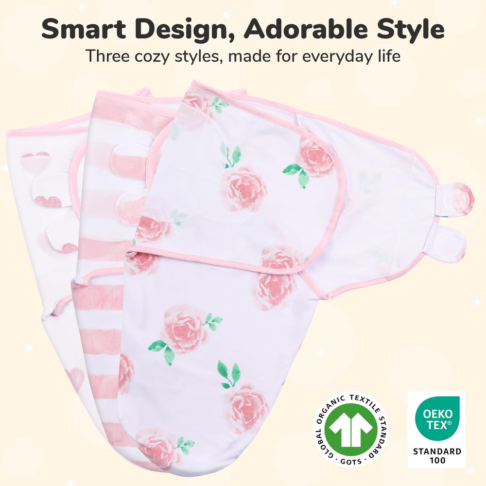 Mama Cheetah organic cotton swaddle fabric offering soft breathable comfort for newborn skin
