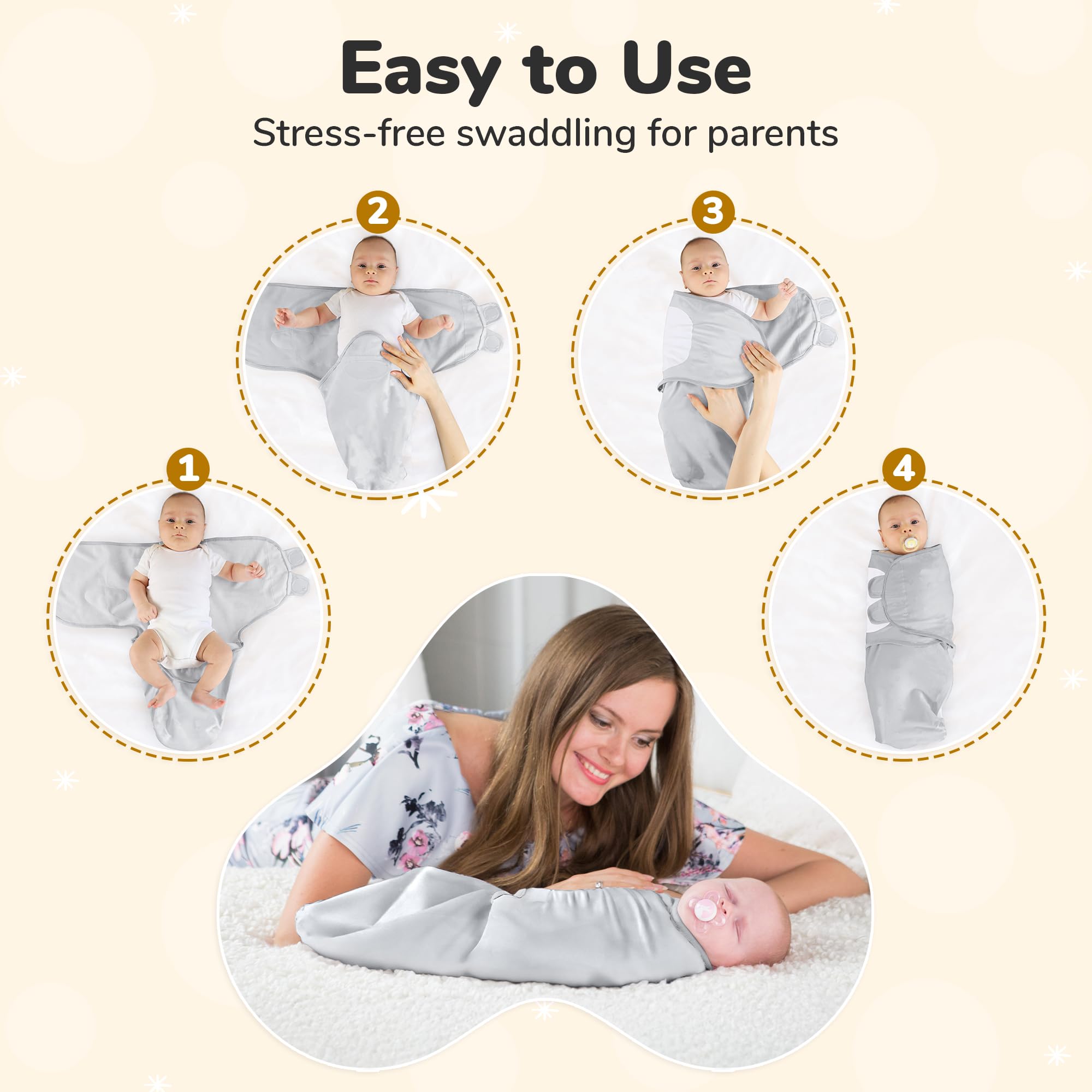 Mama Cheetah Swaddle Sack hip-healthy certification supports proper hip posture during sleep