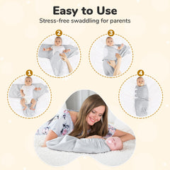 Mama Cheetah Swaddle Sack hip-healthy certification supports proper hip posture during sleep