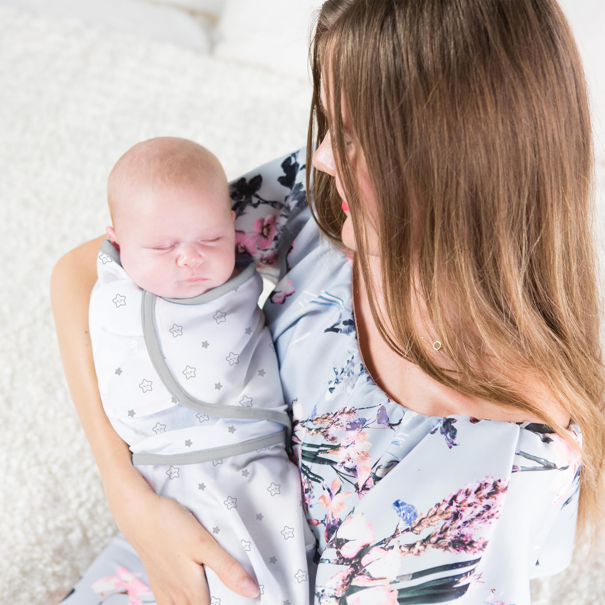 Mama Cheetah hip-healthy swaddle supports a secure sleep environment