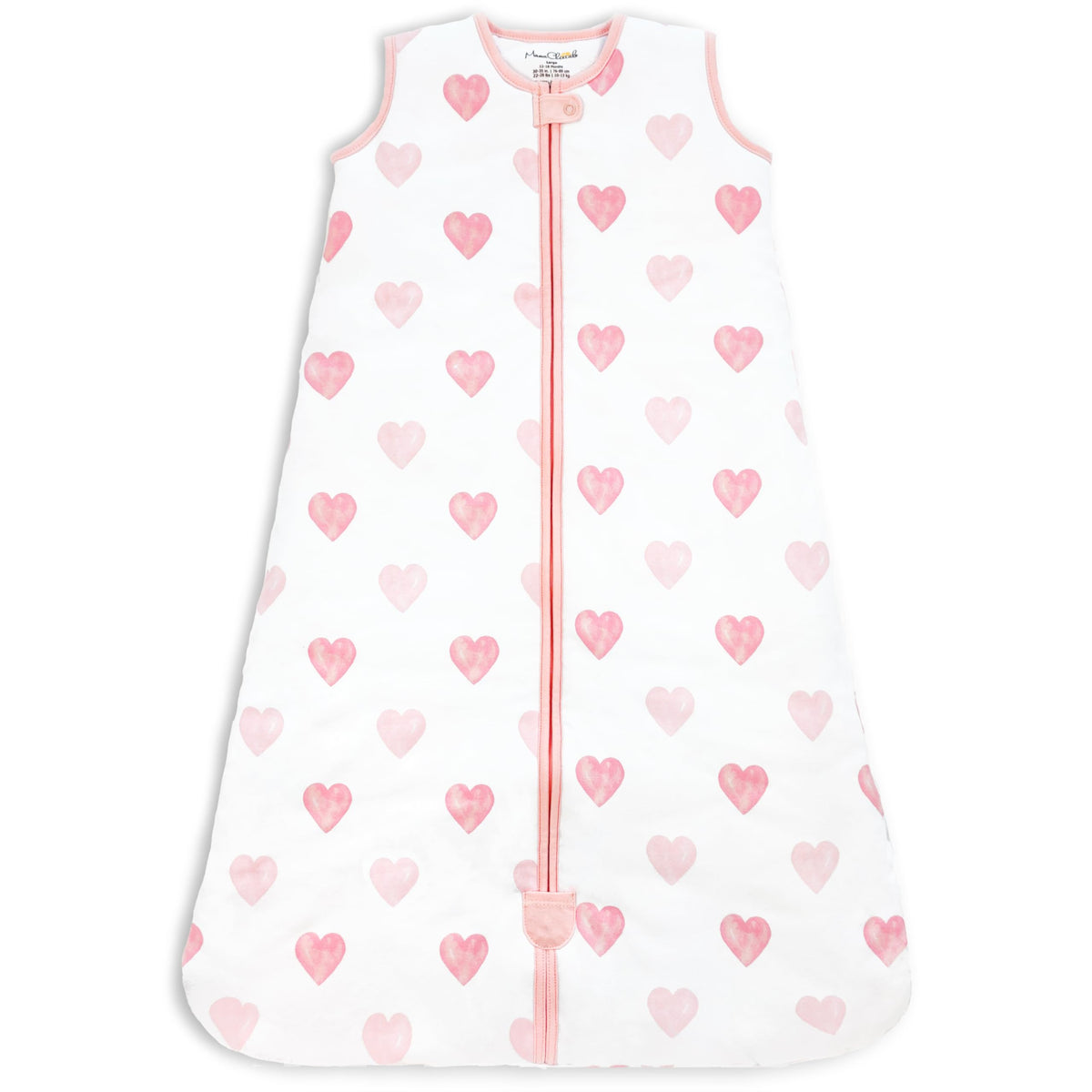 Mama Cheetah sleep sack close-up fabric highlighting 2.5 TOG warmth with breathable organic cotton.