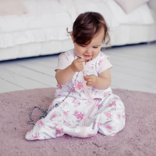 Mama Cheetah sleep sack neck safeguard tab ensures secure, gentle closure