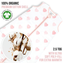 Mama Cheetah sleep sack with bottom zipper enabling quick diaper changes
