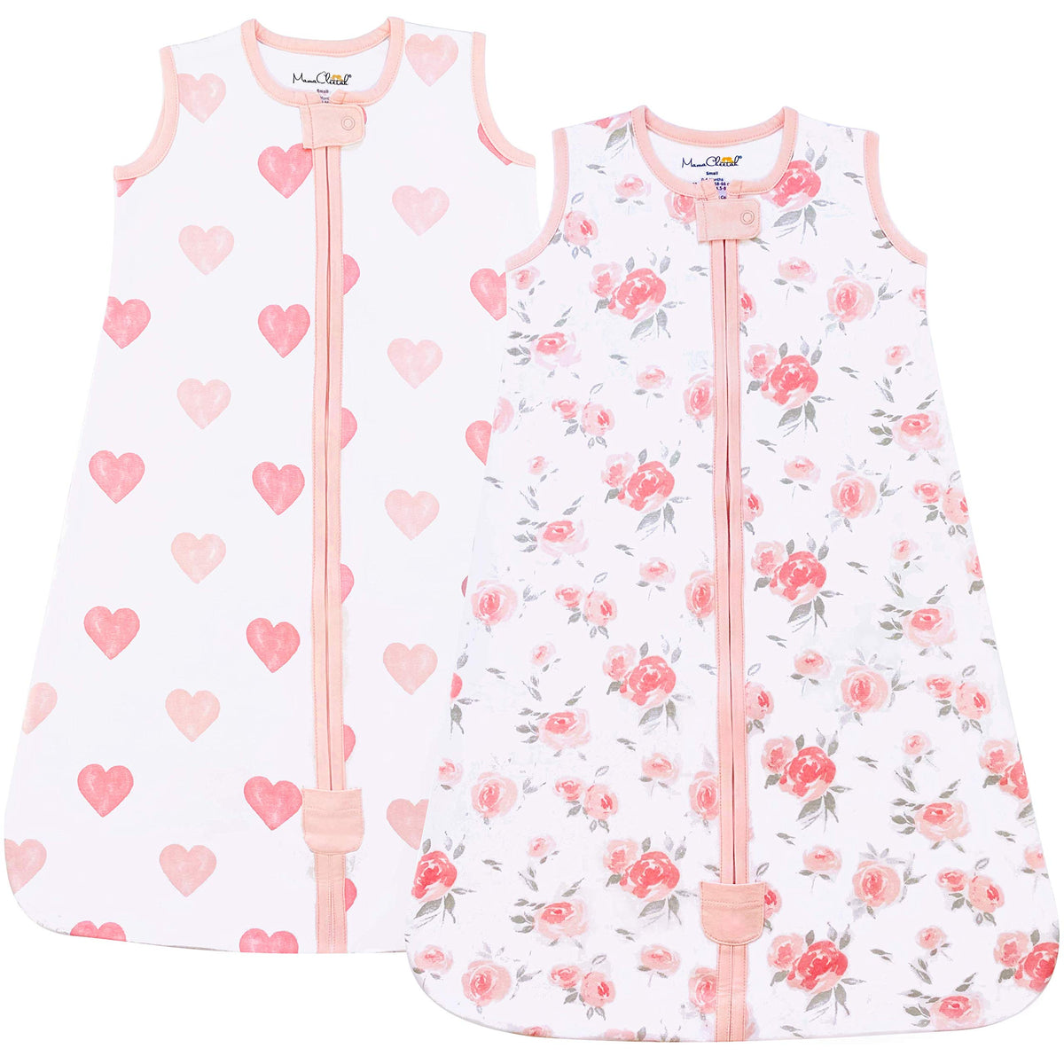 Mama Cheetah sleep sack organic cotton fabric close-up highlights ultra-soft texture for gentle skin.