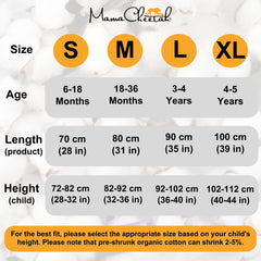 Mama Cheetah sleep sack safety tab detail supports a secure, comfortable fit