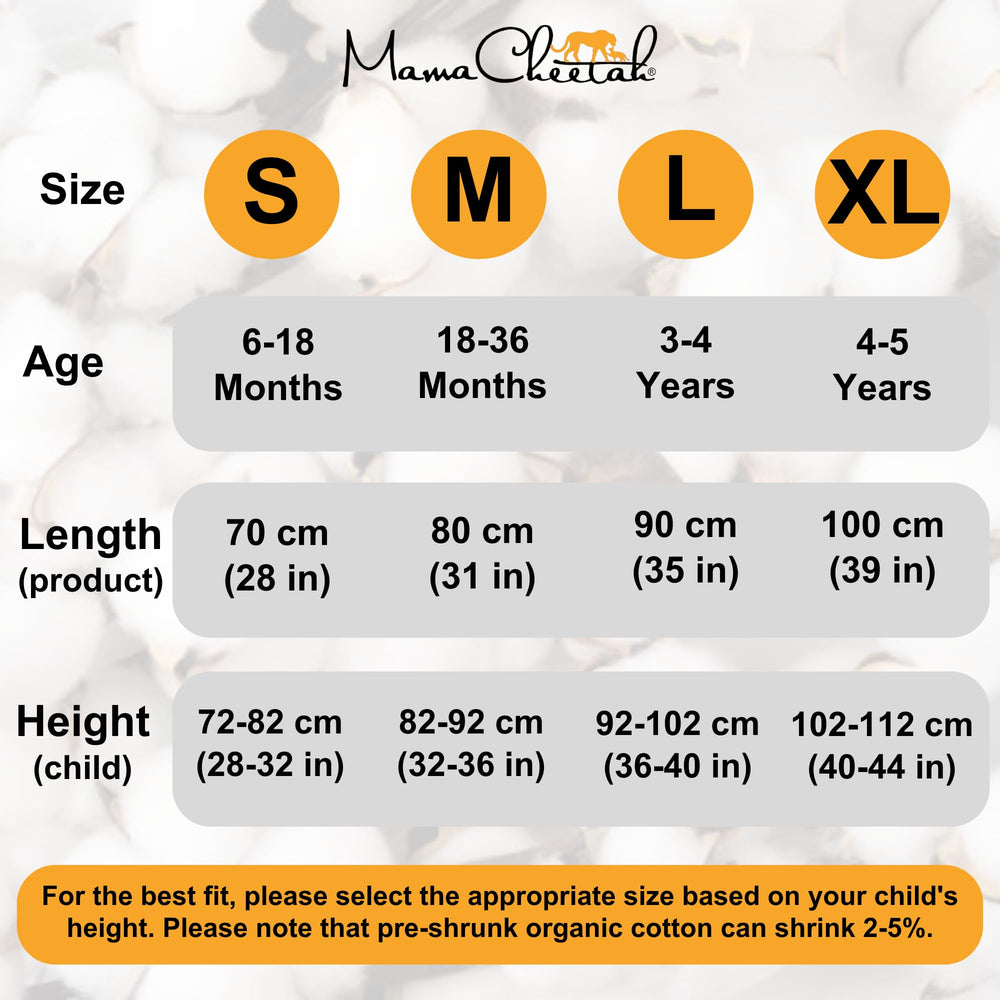 Mama Cheetah four-size range grows with your child from 6 months to 5 years