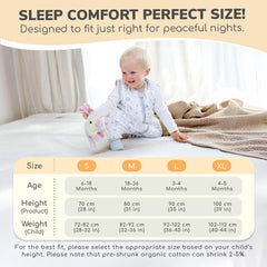 Mama Cheetah sleep sack features two-way zipper for easy overnight diaper changes.