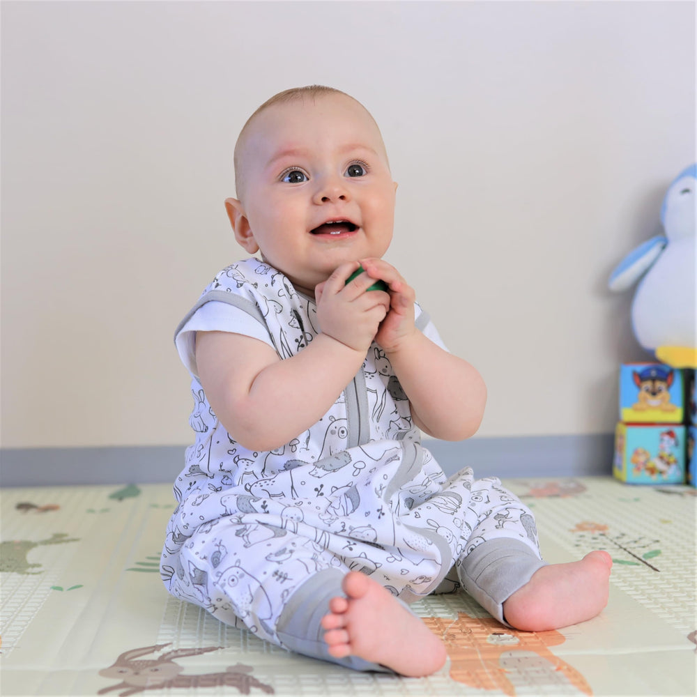 Mama Cheetah sleeveless sleep sack designed for warmer nights