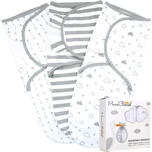 Mama Cheetah swaddle sack grey organic cotton for gentle sleep