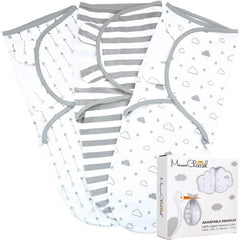 Mama Cheetah swaddle sack grey organic cotton for gentle sleep